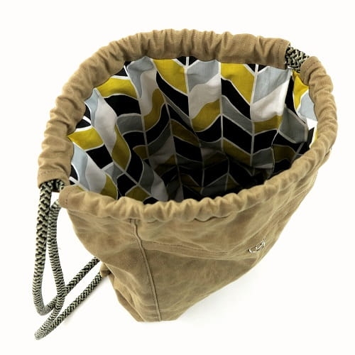 Wykrój - worko-plecak z ukrytą kieszenią