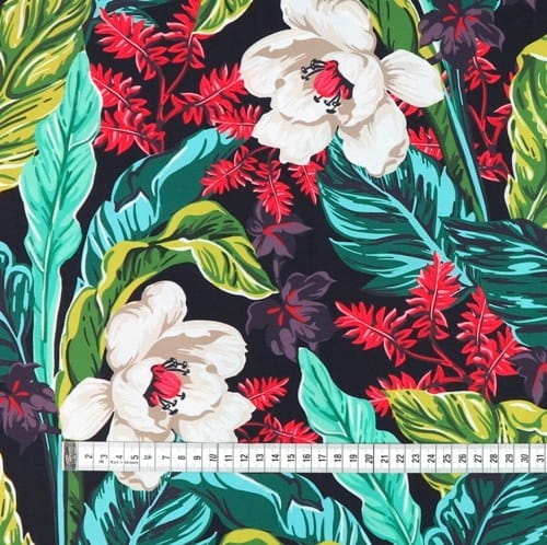 TKANINA WODOODPORNA Kwiaty z czerwonymi gałązkami