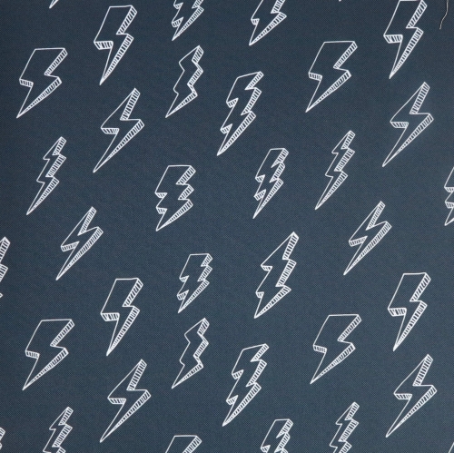 TKANINA WODOODPORNA błyskawice na grafitowym