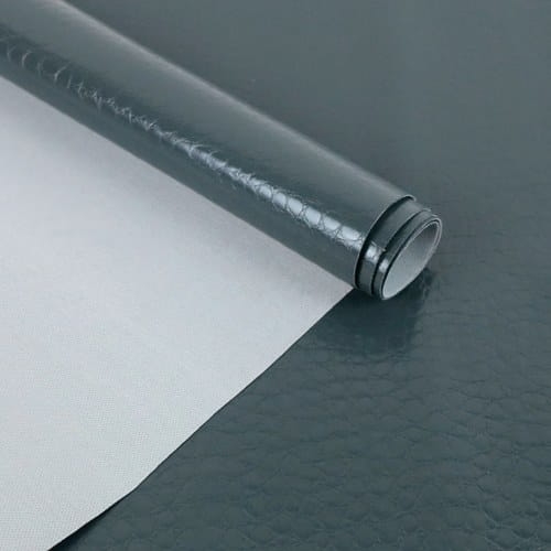 Ekoskóra kaletnicza lakierowana skóra krokodyla - kolor szary ciemny