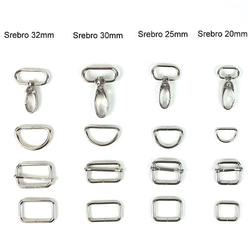 Półkole / uchwyt kolor srebrny 30 mm