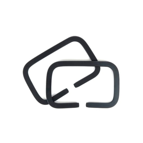 Rączka do torby metalowa 2 szt. czarna 7,2 cm x 11,2 cm