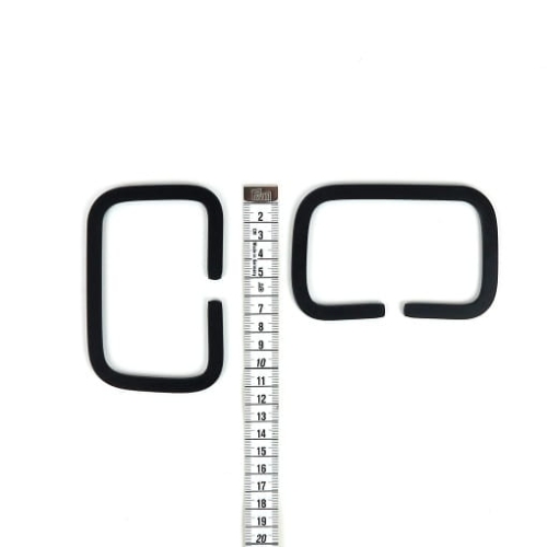 Rączka do torby metalowa 2 szt. czarna 7,2 cm x 11,2 cm