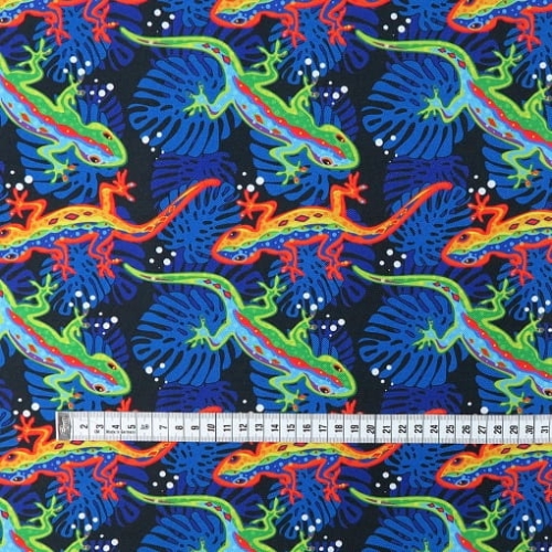 TKANINA WODOODPORNA Tęczowe jaszczurki
