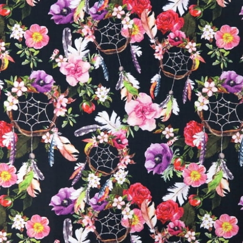 TKANINA WODOODPORNA Kwiatowe łapacze snów