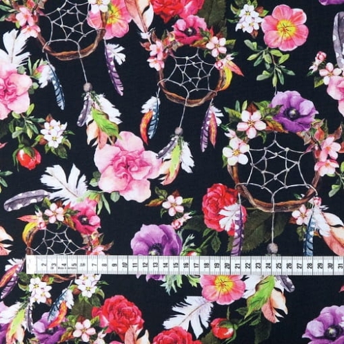 TKANINA WODOODPORNA Kwiatowe łapacze snów