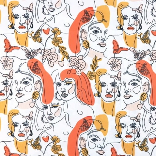 TKANINA WODOODPORNA Kobiece twarze