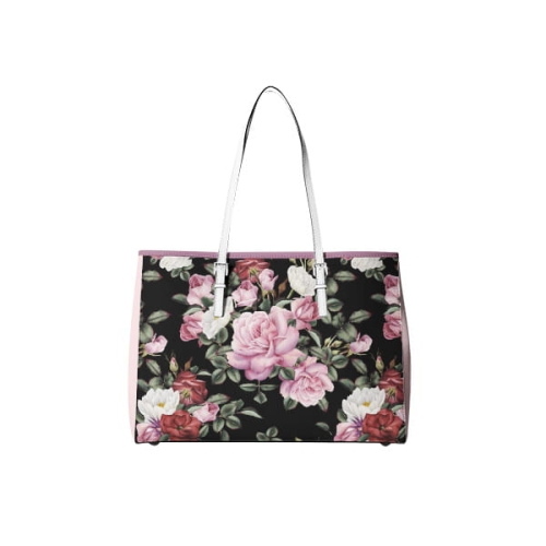 TKANINA WODOODPORNA Róże na czarnym tle