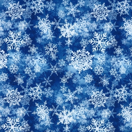 TKANINA WODOODPORNA Śnieżynki