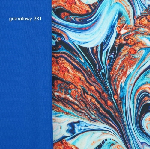 TKANINA WODOODPORNA Marmur magma blue