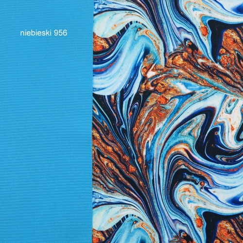 TKANINA WODOODPORNA Marmur magma blue