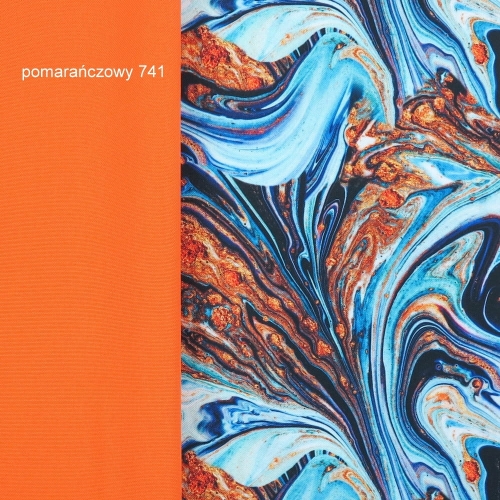 TKANINA WODOODPORNA Marmur magma blue