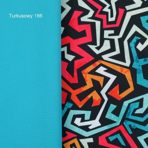 TKANINA WODOODPORNA Graffiti czerwone na czarnym