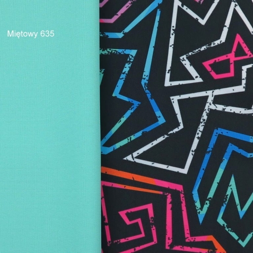 TKANINA WODOODPORNA Graffiti różowe na czarnym