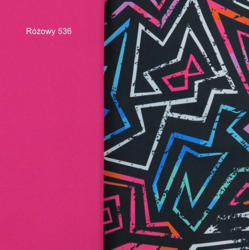 TKANINA WODOODPORNA Graffiti różowe na czarnym