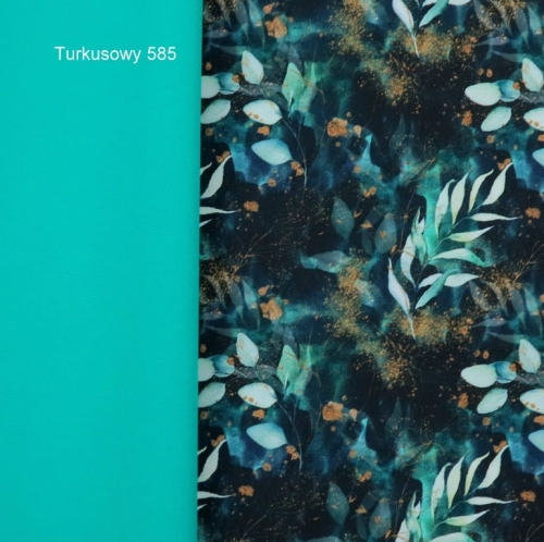 TKANINA WODOODPORNA Bajkowe gałązki zielone