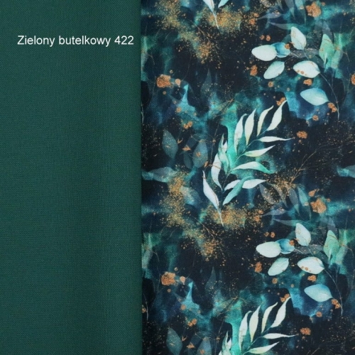 TKANINA WODOODPORNA Bajkowe gałązki zielone