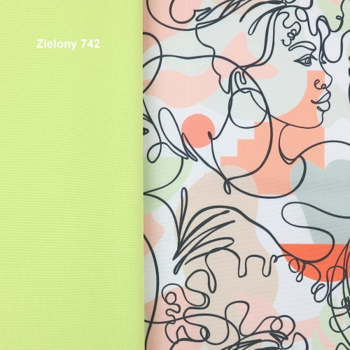 TKANINA WODOODPORNA Twarze szkicowane