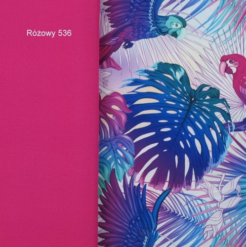 TKANINA WODOODPORNA Papugi – fluo