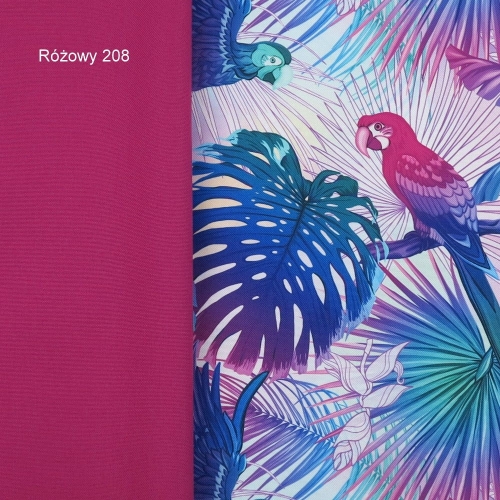 TKANINA WODOODPORNA Papugi – fluo