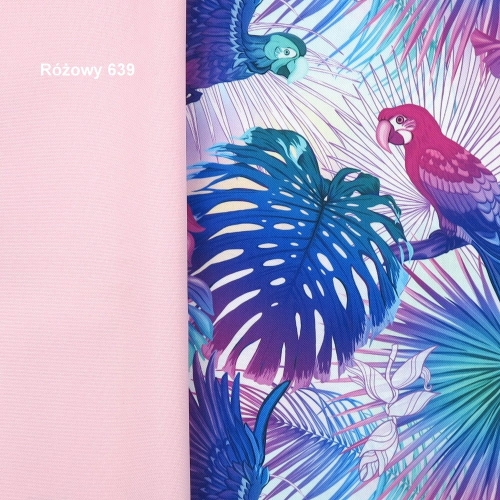 TKANINA WODOODPORNA Papugi – fluo
