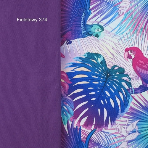 TKANINA WODOODPORNA Papugi – fluo