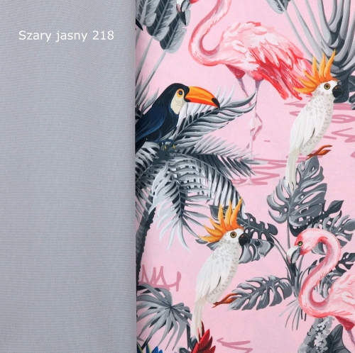 TKANINA WODOODPORNA Papugi i flamingi w dżungli