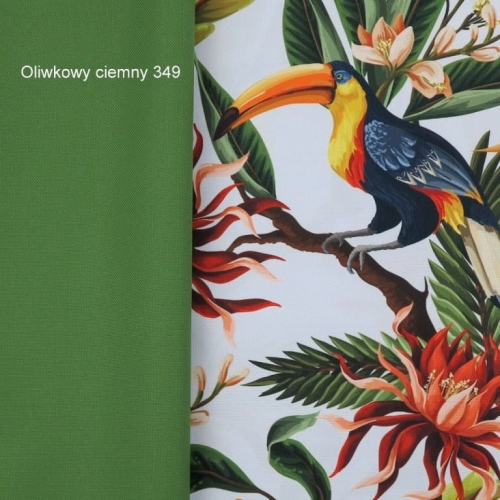 TKANINA WODOODPORNA Ptaki egzotyczne na jasnym tle