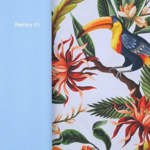 TKANINA WODOODPORNA Ptaki egzotyczne na jasnym tle