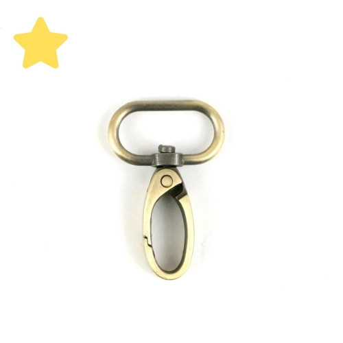 Karabińczyk 25 mm kolor stare złoto