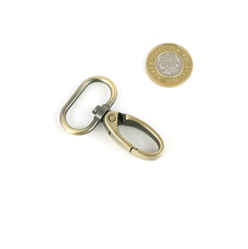 Karabińczyk 25 mm kolor stare złoto