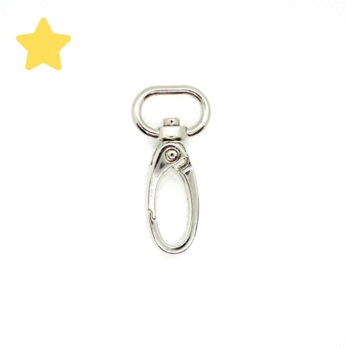 Karabińczyk 16 mm kolor srebrny