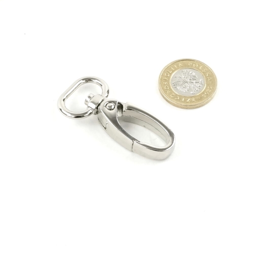 Karabińczyk 16 mm kolor srebrny