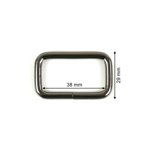 Prostokąt/uchwyt 38 mm kolor czarny