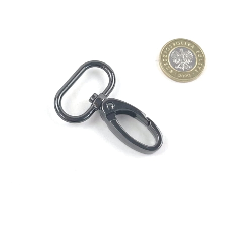 Karabińczyk 25 mm kolor czarny