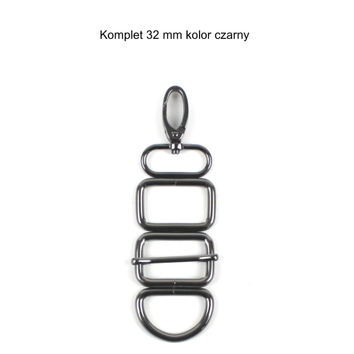 Karabińczyk 32 mm kolor czarny