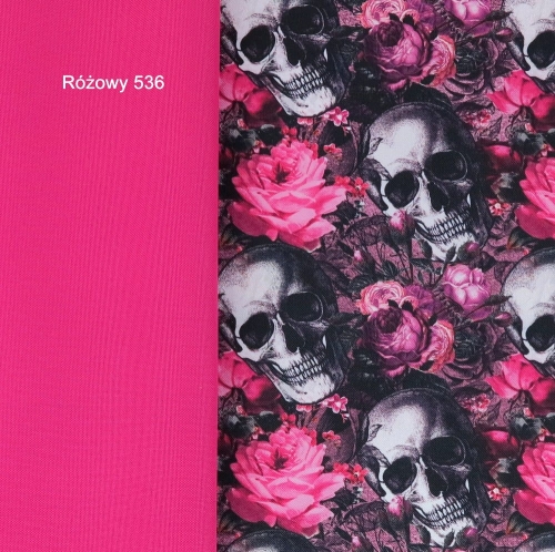 TKANINA WODOODPORNA Kwiaty i czaszki