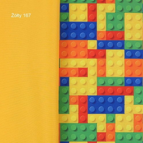 TKANINA WODOODPORNA Klocki czerwono-pomarańczowe