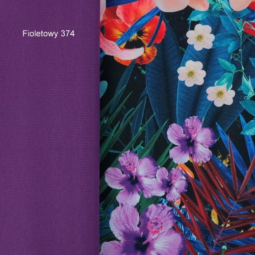 TKANINA WODOODPORNA Liście palmowe z kwiatami