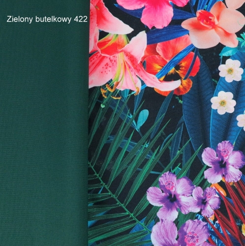 TKANINA WODOODPORNA Liście palmowe z kwiatami