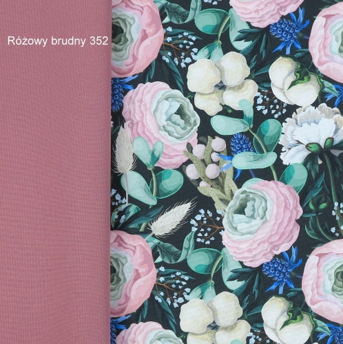 TKANINA WODOODPORNA Piwonie i kwiaty polne