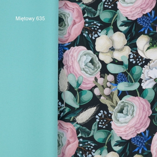 TKANINA WODOODPORNA Piwonie i kwiaty polne