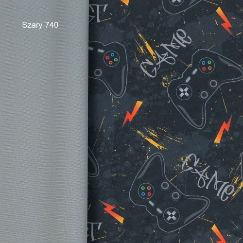 TKANINA WODOODPORNA Gamepad i błyskawica