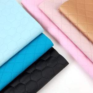 Zestaw X -  mix ekoskóra pikowana mniejsze kawałki