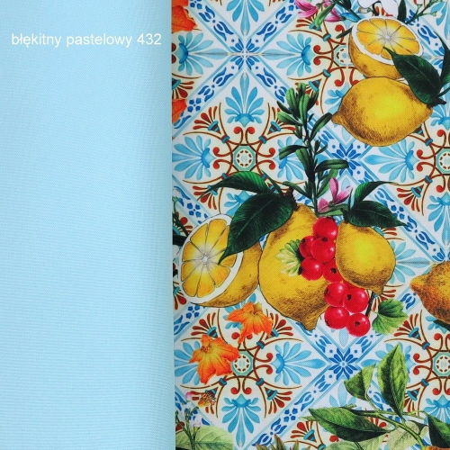 TKANINA WODOODPORNA Cytryny na kafelkach