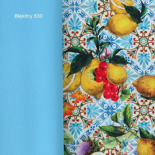 TKANINA WODOODPORNA Cytryny na kafelkach