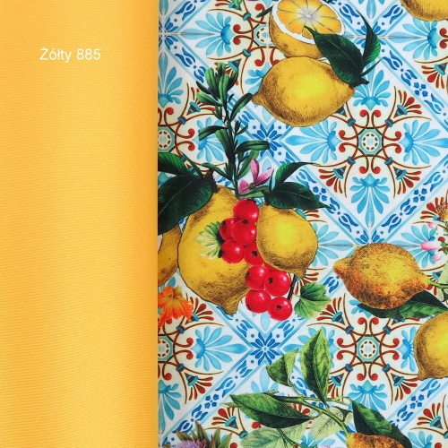 TKANINA WODOODPORNA Cytryny na kafelkach