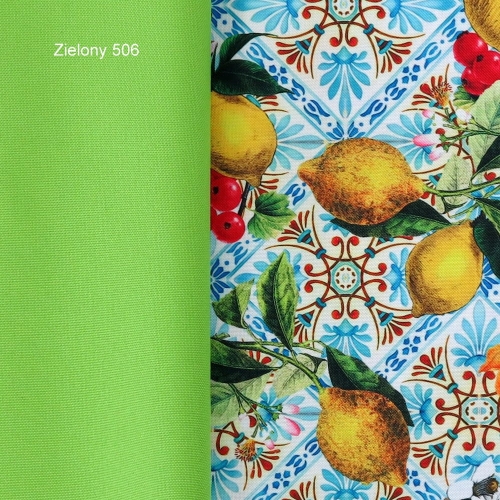 TKANINA WODOODPORNA Cytryny na kafelkach