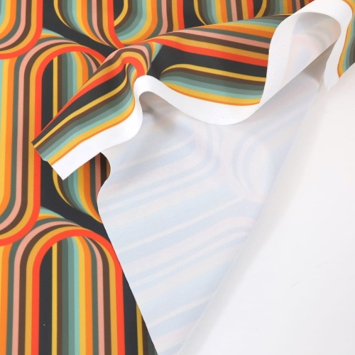 WELUR TAPICERSKI Tęcza 3D retro