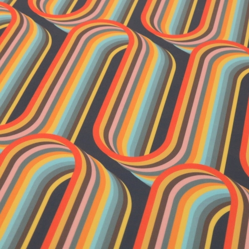 WELUR TAPICERSKI Tęcza 3D retro